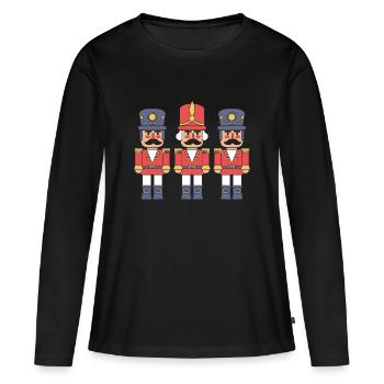 Noël Casse-Noisette - T-shirt manches longues Premium bio Femme - noir - Devant - Julia (174cm)
