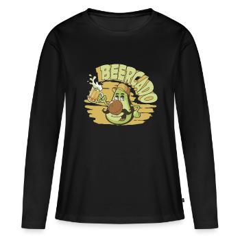 Bière Bière Buveur Amateurs de bière Alcool - T-shirt manches longues Premium bio Femme - noir - Devant - Julia (174cm)