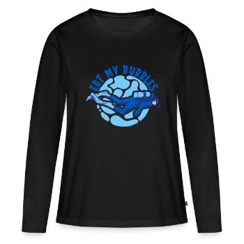 Scuba Tauchen Taucher Tauchsport - Frauen Premium Bio Langarmshirt - Schwarz - Vorne - Julia (174cm)