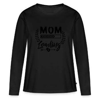 Werdende Mutter, Endlich werde ich ein Mama - Frauen Premium Bio Langarmshirt - Schwarz - Vorne - Julia (174cm)