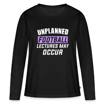 Des conférences de football imprévues peuvent avoir lieu - T-shirt manches longues Premium bio Femme - noir - Devant - Julia (174cm)