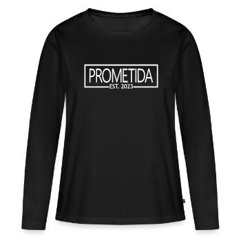 2023 Verlobte Verlobte Hochzeit - Frauen Premium Bio Langarmshirt - Schwarz - Vorne - Julia (174cm)