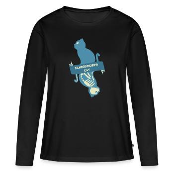 Schroedinger’s Cat I Funny Dead or Alive - T-shirt manches longues Premium bio Femme - noir - Devant - Julia (174cm)