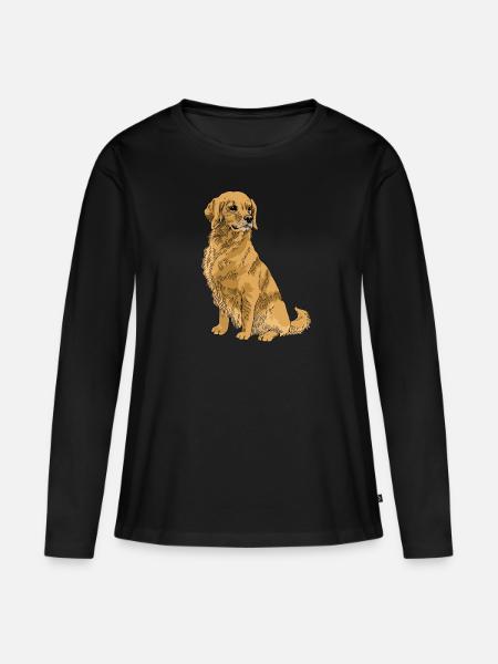 Golden retriever - Women's Premium Organic Long Sleeve Shirt - black