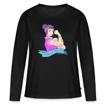 Tattoo Frau Feminismus - Frauen Premium Bio Langarmshirt - Schwarz - Vorne - Julia (174cm)