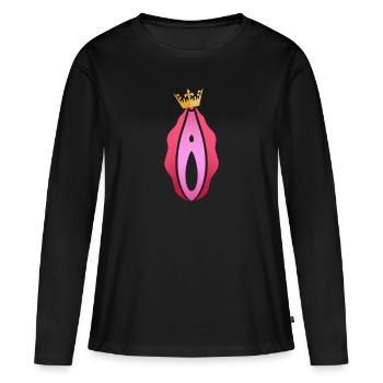 Vagina queen - Women's Premium Organic Long Sleeve Shirt - black - Front - Julia (174cm)