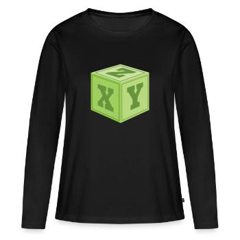 3D Print Calibration Cube X Y Z Axis Test Gift - Women's Premium Organic Long Sleeve Shirt - black - Front - Julia (174cm)