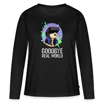 Virtual Reality Virtual Reality Funny Gift - Women's Premium Organic Long Sleeve Shirt - black - Front - Julia (174cm)