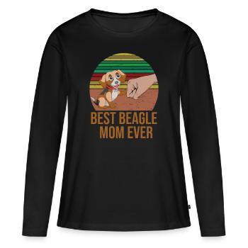 Beagle Mom gifts for Beagle - Women's Premium Organic Long Sleeve Shirt - black - Front - Julia (174cm)