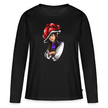 Forêt Noire Bollenhut Forêt Noire - T-shirt manches longues Premium bio Femme - noir - Devant - Julia (174cm)