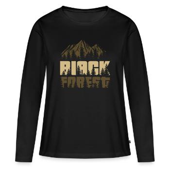 Forêt Noire Forêt Noire - T-shirt manches longues Premium bio Femme - noir - Devant - Julia (174cm)