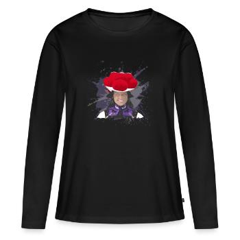 Forêt Noire Bollenhut Forêt Noire - T-shirt manches longues Premium bio Femme - noir - Devant - Julia (174cm)