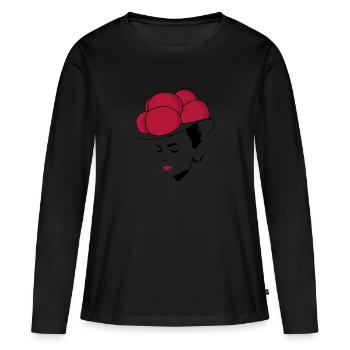 Forêt Noire Bollenhut Forêt Noire - T-shirt manches longues Premium bio Femme - noir - Devant - Julia (174cm)