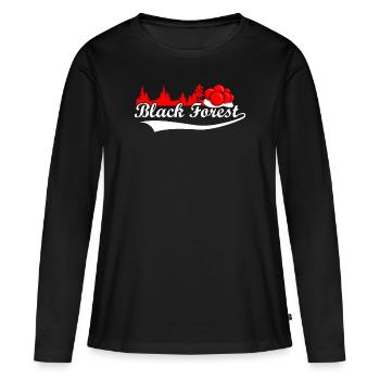 Forêt Noire Forêt Noire - T-shirt manches longues Premium bio Femme - noir - Devant - Julia (174cm)