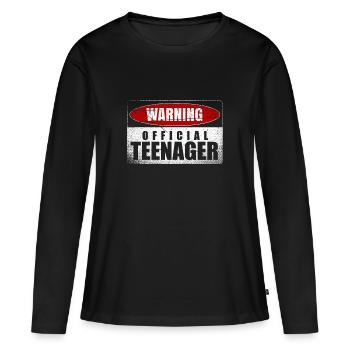 Adolescent - T-shirt manches longues Premium bio Femme - noir - Devant - Julia (174cm)