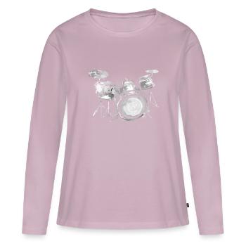 Drummer - Women's Premium Organic Long Sleeve Shirt - dusky pink - Front - Julia (174cm)