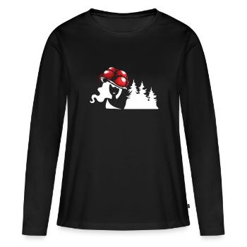 Forêt-Noire Bollenhut Fille de la Forêt-Noire - T-shirt manches longues Premium bio Femme - noir - Devant - Julia (174cm)