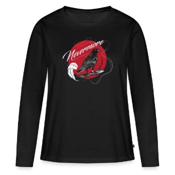 Cadeau d'auteur de poète de littérature - T-shirt manches longues Premium bio Femme - noir - Devant - Julia (174cm)
