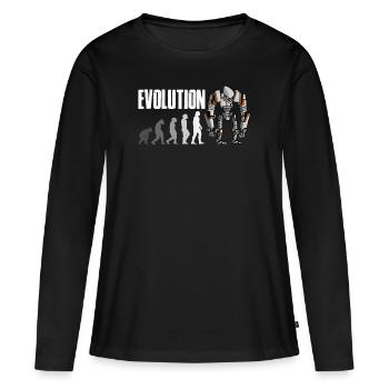Cadeau de robotique robotique robotique - T-shirt manches longues Premium bio Femme - noir - Devant - Julia (174cm)