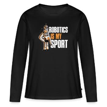 Cadeau de robotique robotique robotique - T-shirt manches longues Premium bio Femme - noir - Devant - Julia (174cm)