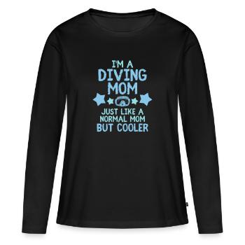 Diving Mom Diver Diver Mother Scuba - Women's Premium Organic Long Sleeve Shirt - black - Front - Julia (174cm)