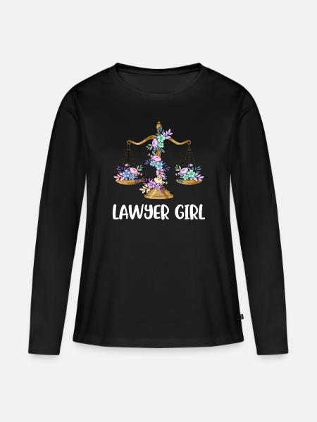 Anwältin Jurist Jura Rechtsanwalt Geschenk - Frauen Premium Bio Langarmshirt - Schwarz