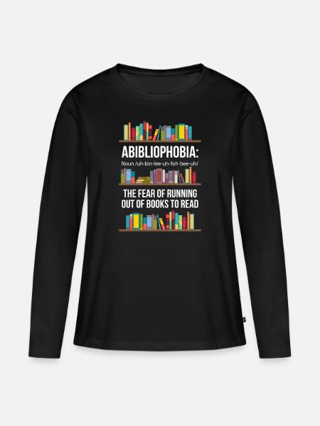 Lesen Leser Bücher Buch Geschenk - Frauen Premium Bio Langarmshirt - Schwarz