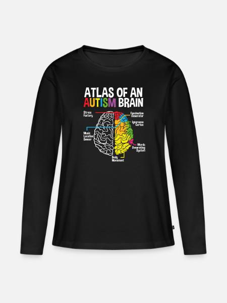 An Autism Brain - Frauen Premium Bio Langarmshirt - Schwarz