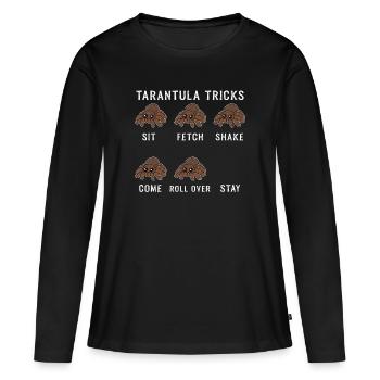 Tarantula Tricks Cadeau araignée - T-shirt manches longues Premium bio Femme - noir - Devant - Julia (174cm)