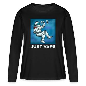 Just Vape Dampfen Geschenk - Frauen Premium Bio Langarmshirt - Schwarz - Vorne - Julia (174cm)