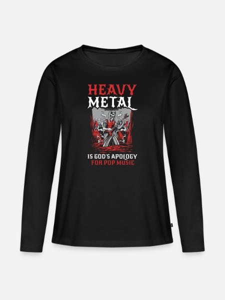 Heavy Metal Is Gods Apology Heavy Metal Geschenk - Premium økologisk langærmet T-shirt til kvinder - sort