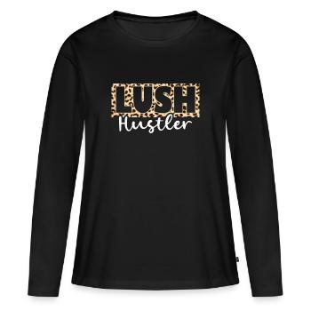Cils Artiste Cils Cils Esthéticienne Coiffeur - T-shirt manches longues Premium bio Femme - noir - Devant - Julia (174cm)