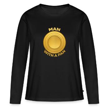 Prospecteur d’or Exploitation minière Pioche de la ruée vers l’or - T-shirt manches longues Premium bio Femme - noir - Devant - Julia (174cm)