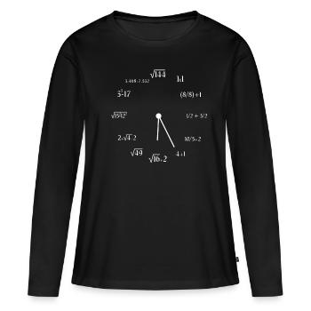 Math Meme Math Formula Meme Math Clock - Frauen Premium Bio Langarmshirt - Schwarz - Vorne - Julia (174cm)