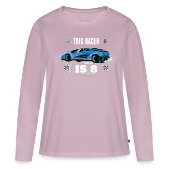 Birth Born Age 8 Years Old Fast Driver Racer Car - Women's Premium Organic Long Sleeve Shirt - dusky pink - Front - Julia (174cm)