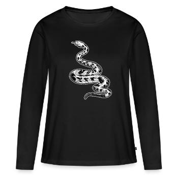 Serpents à sonnettes Serpents Reptiles Amateurs - T-shirt manches longues Premium bio Femme - noir - Devant - Julia (174cm)