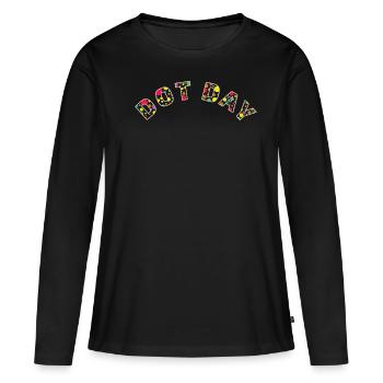 Art Dot Colorful Pattern International Dot Day - Frauen Premium Bio Langarmshirt - Schwarz - Vorne - Julia (174cm)