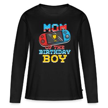 Maman de Gamer Amateur de jeux vidéo Gamer - T-shirt manches longues Premium bio Femme - noir - Devant - Julia (174cm)
