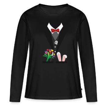 Drôle de costume de magicien pour Halloween - T-shirt manches longues Premium bio Femme - noir - Devant - Julia (174cm)