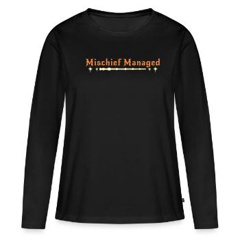 100e jour méfait magique heureux 100 jours d’école - T-shirt manches longues Premium bio Femme - noir - Devant - Julia (174cm)
