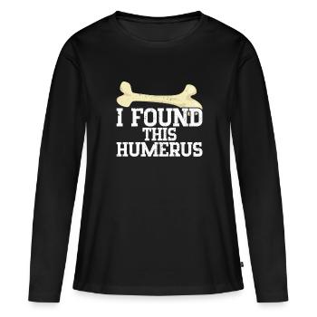 Archéologie - T-shirt manches longues Premium bio Femme - noir - Devant - Julia (174cm)