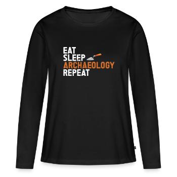 Archéologie - T-shirt manches longues Premium bio Femme - noir - Devant - Julia (174cm)