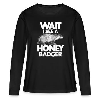 Ratel - T-shirt manches longues Premium bio Femme - noir - Devant - Julia (174cm)