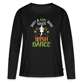 Irish Dance St. Patrick's Dance - Women's Premium Organic Long Sleeve Shirt - black - Front - Julia (174cm)
