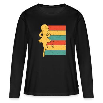 Irish Dance St. Patrick's Dance - Women's Premium Organic Long Sleeve Shirt - black - Front - Julia (174cm)