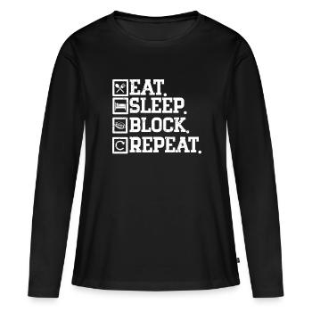 Lineman Football Player Offensive Defensive - Frauen Premium Bio Langarmshirt - Schwarz - Vorne - Julia (174cm)