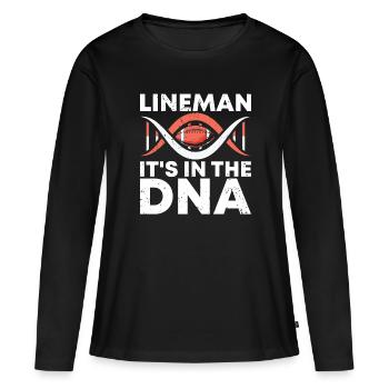 Lineman Football Player Offensive Defensive - Frauen Premium Bio Langarmshirt - Schwarz - Vorne - Julia (174cm)