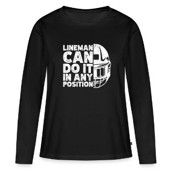 Lineman Football Player Offensive Defensive - Frauen Premium Bio Langarmshirt - Schwarz - Vorne - Julia (174cm)