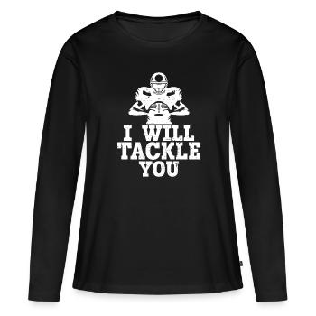 Lineman Football Player Offensive Defensive - Frauen Premium Bio Langarmshirt - Schwarz - Vorne - Julia (174cm)