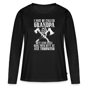 Axe Throw Axe Throwing Game - Women's Premium Organic Long Sleeve Shirt - black - Front - Julia (174cm)